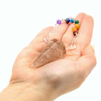 Orgonite Pendulum with Rose Quartz Chip – view 2