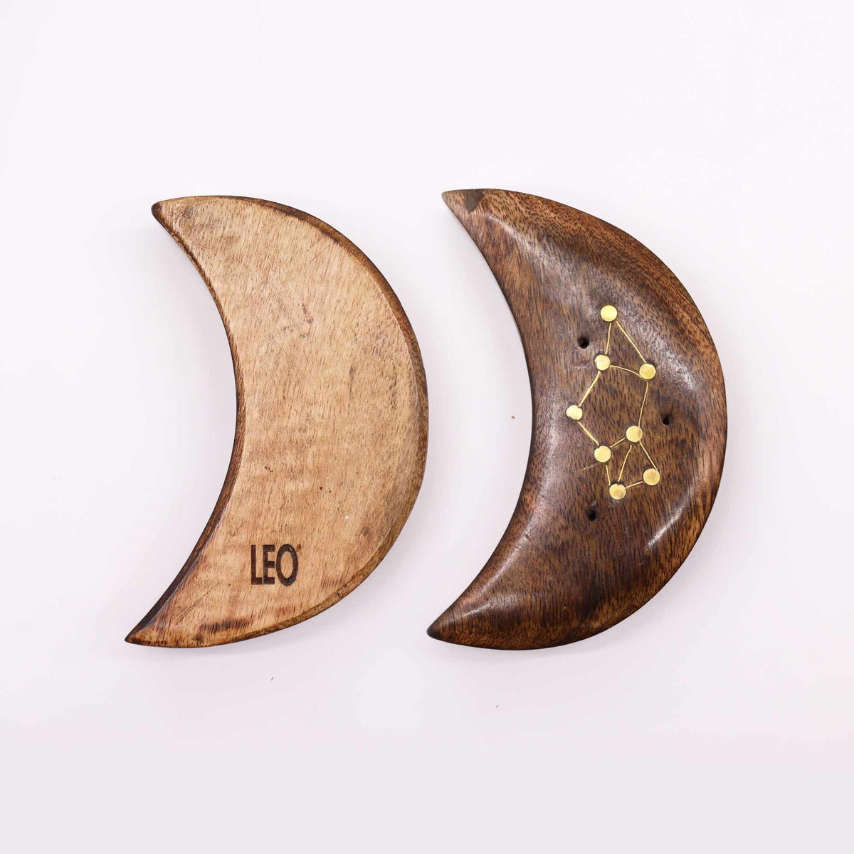 Moon Zodiac Sign Incense Burner, Engraved Brass – view 6