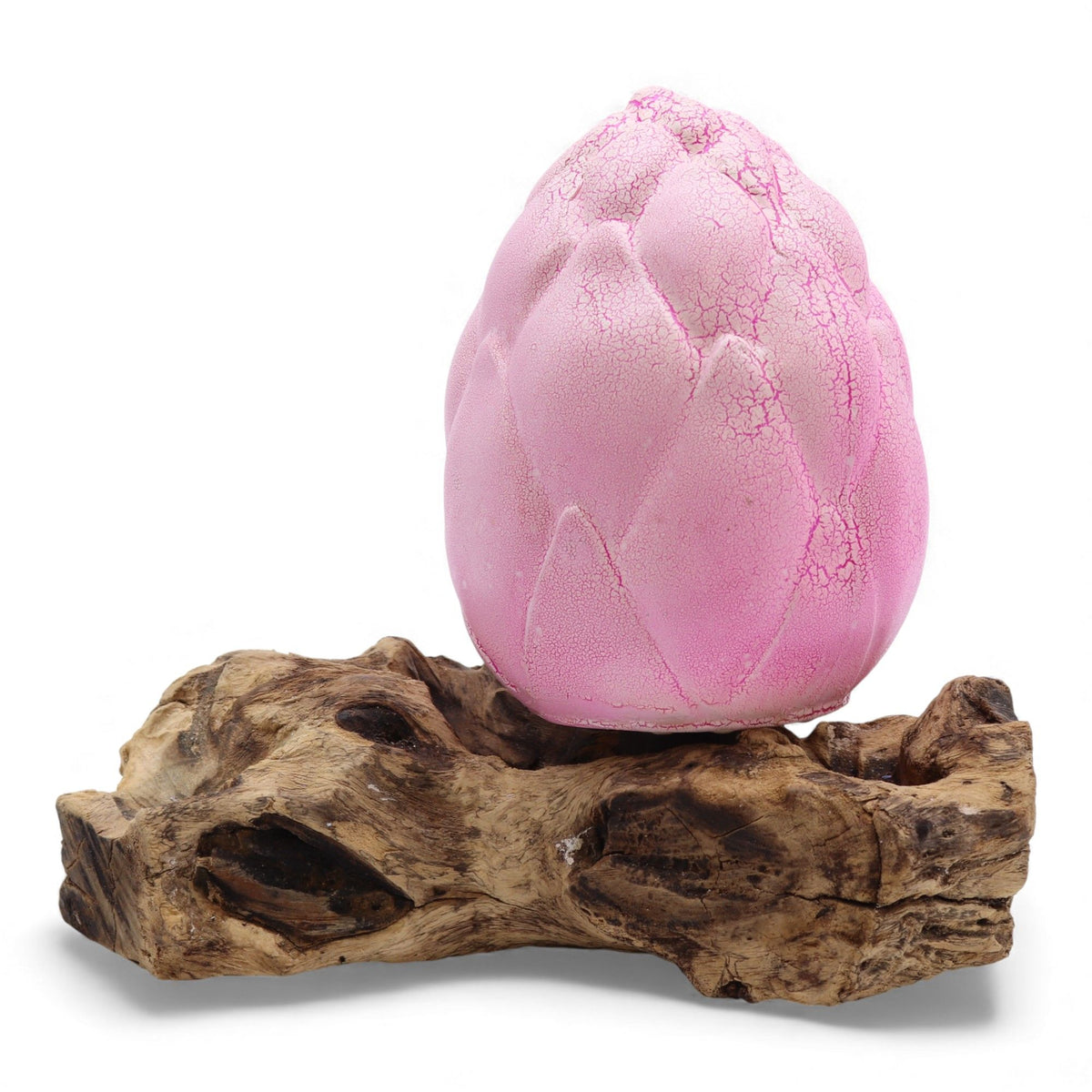 DriftGlow Lamp - Crackle Lotus Flower Shade, Purple
