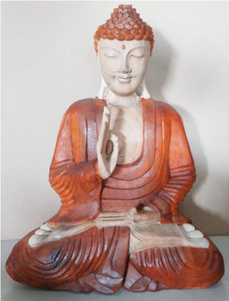 Hand Carved Buddha Statue, Teaching Pose, 40cm – view 3