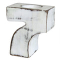 Wooden Number 7 Candle Holder