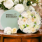 Round Soap Flower Gift Box - Wedding White & Ivory – view 3