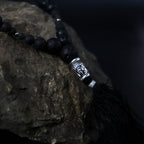 Lava Stone Necklace with Buddha Charm 42cm - Grounding Energy – view 2