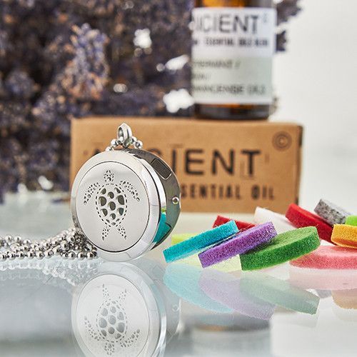 Aromatherapy Diffuser Necklace - Turtle 25mm – view 2