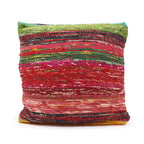 Rag Rug Cushion Cover - Multicoloured - 40x40cm – view 3