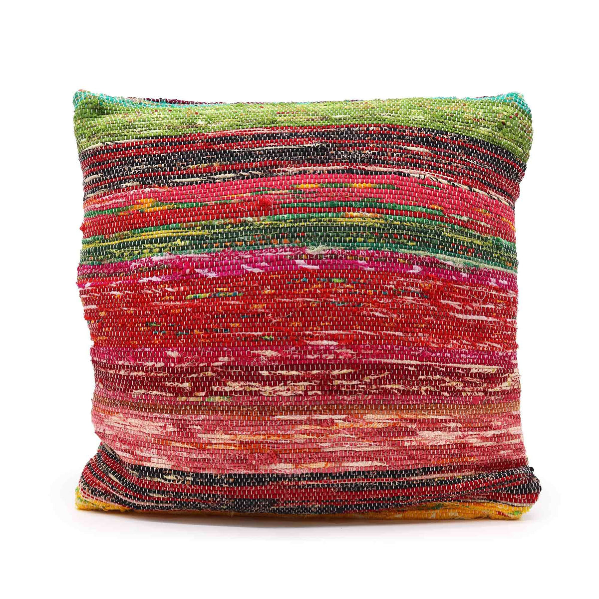 Rag Rug Cushion Cover - Multicoloured - 40x40cm – view 3