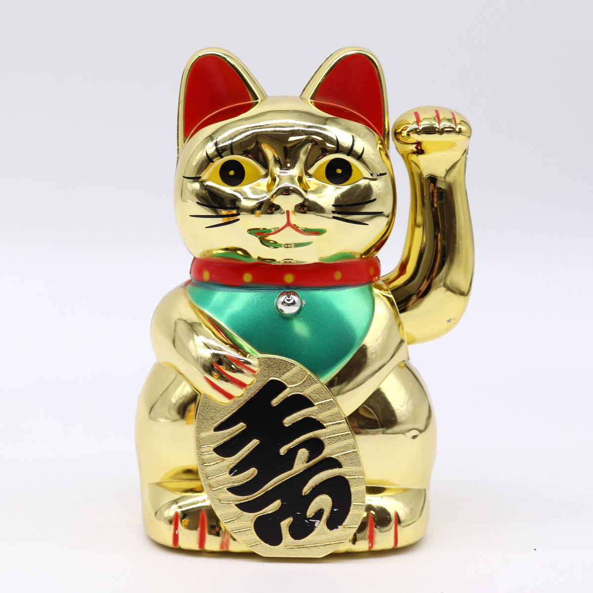 Gold Money Cat Figurine, 15 x 8 cm