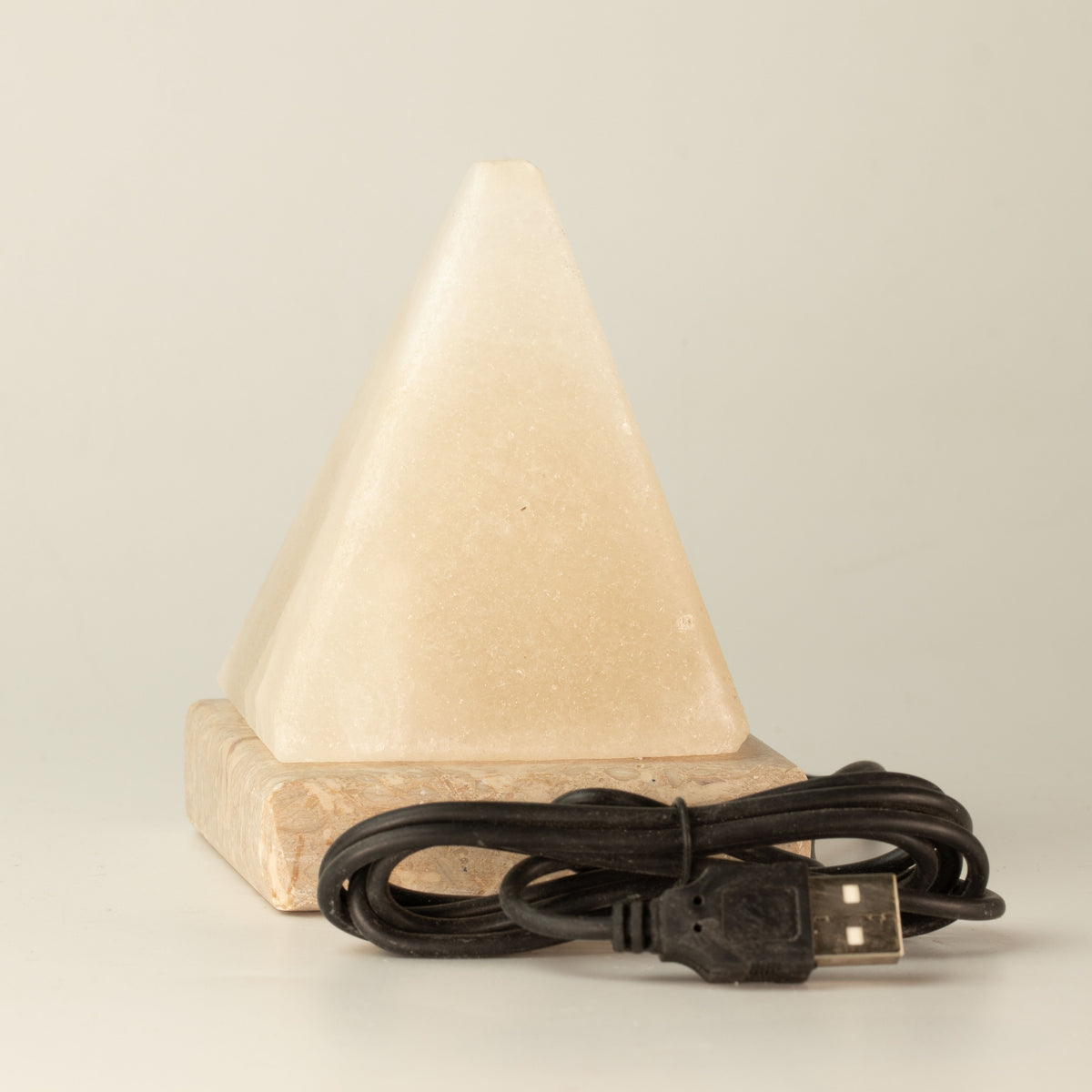 USB Pyramid White Salt Lamp, Colour Changing – view 3