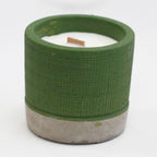 Concrete Wooden Wick Candle - Green - Sea Moss & Herbs – view 5
