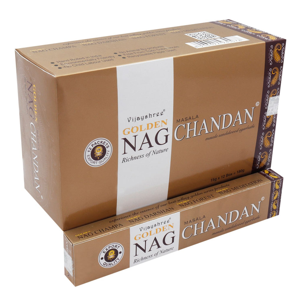 Golden Nag Chandan Sandalwood Incense Sticks 15g Pack