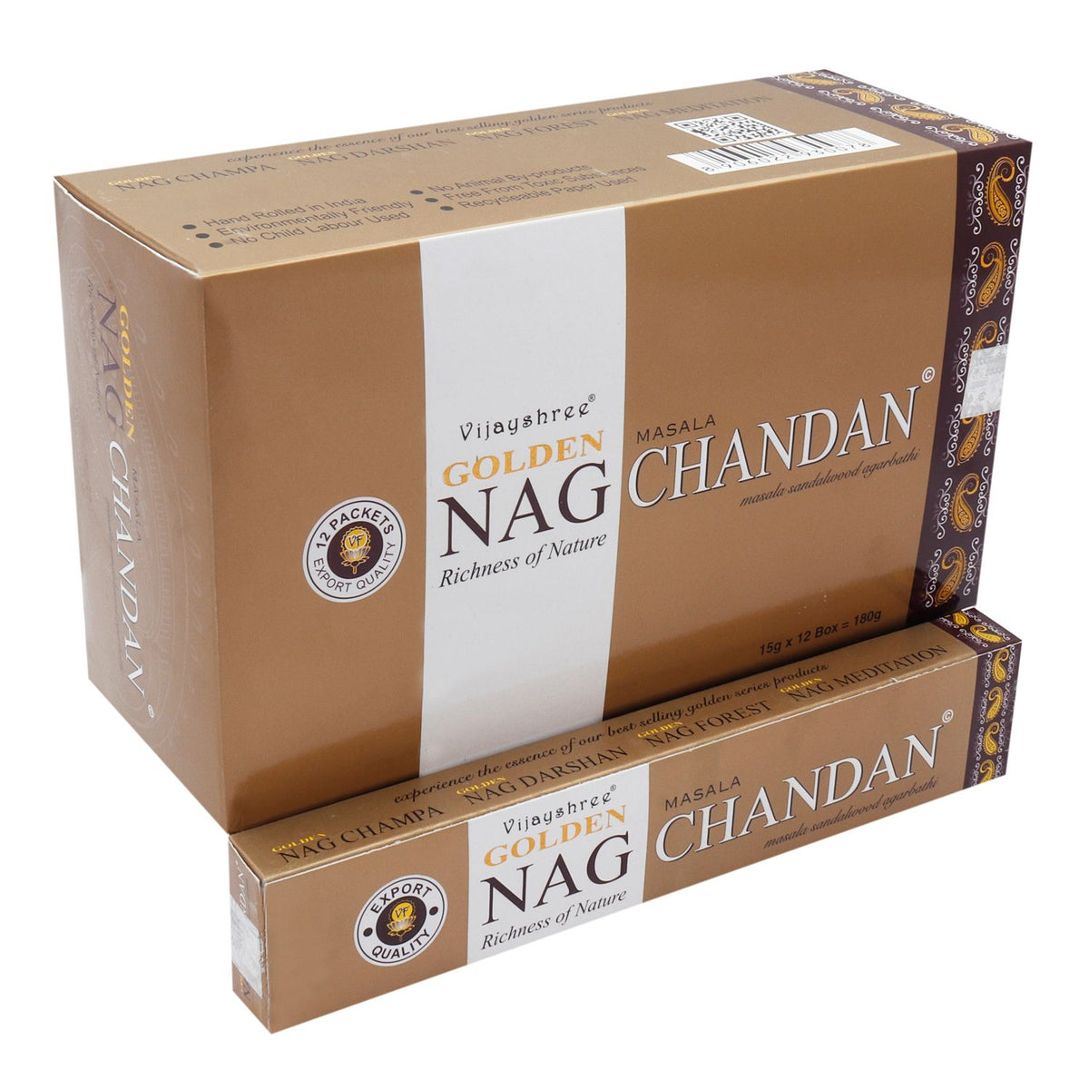 Golden Nag Chandan Sandalwood Incense Sticks 15g Pack