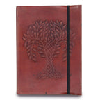 Small Vegetable Tanned Leather Notebook with Strap – Tree of Life – view 6