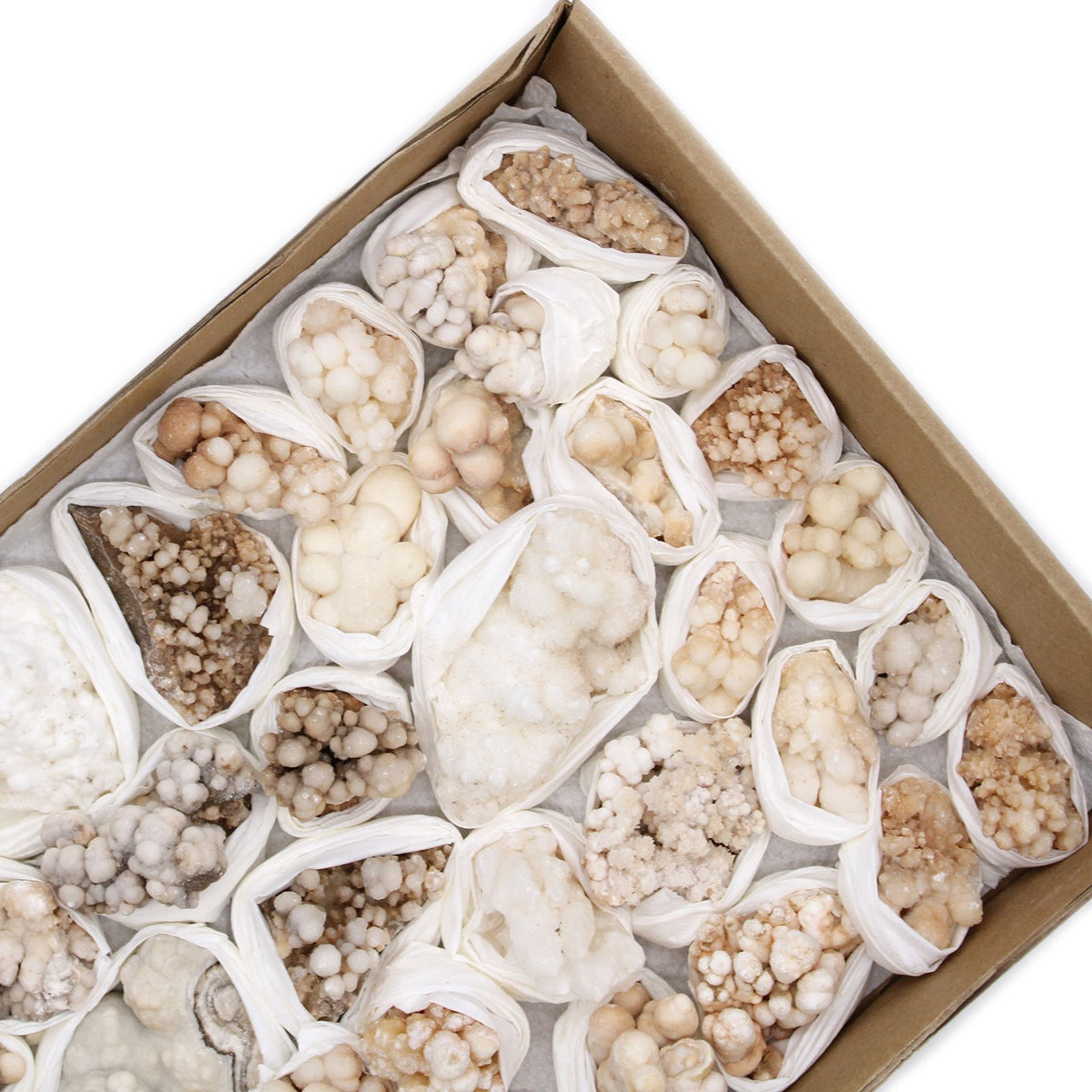 Flower Calcite Mineral Specimen Tray, Approx 20 Pieces – view 8