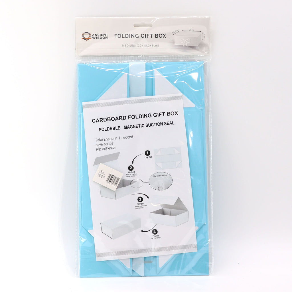 Flat Pack Gift Box Medium Square 20x18.2x8cm Baby Blue – view 3