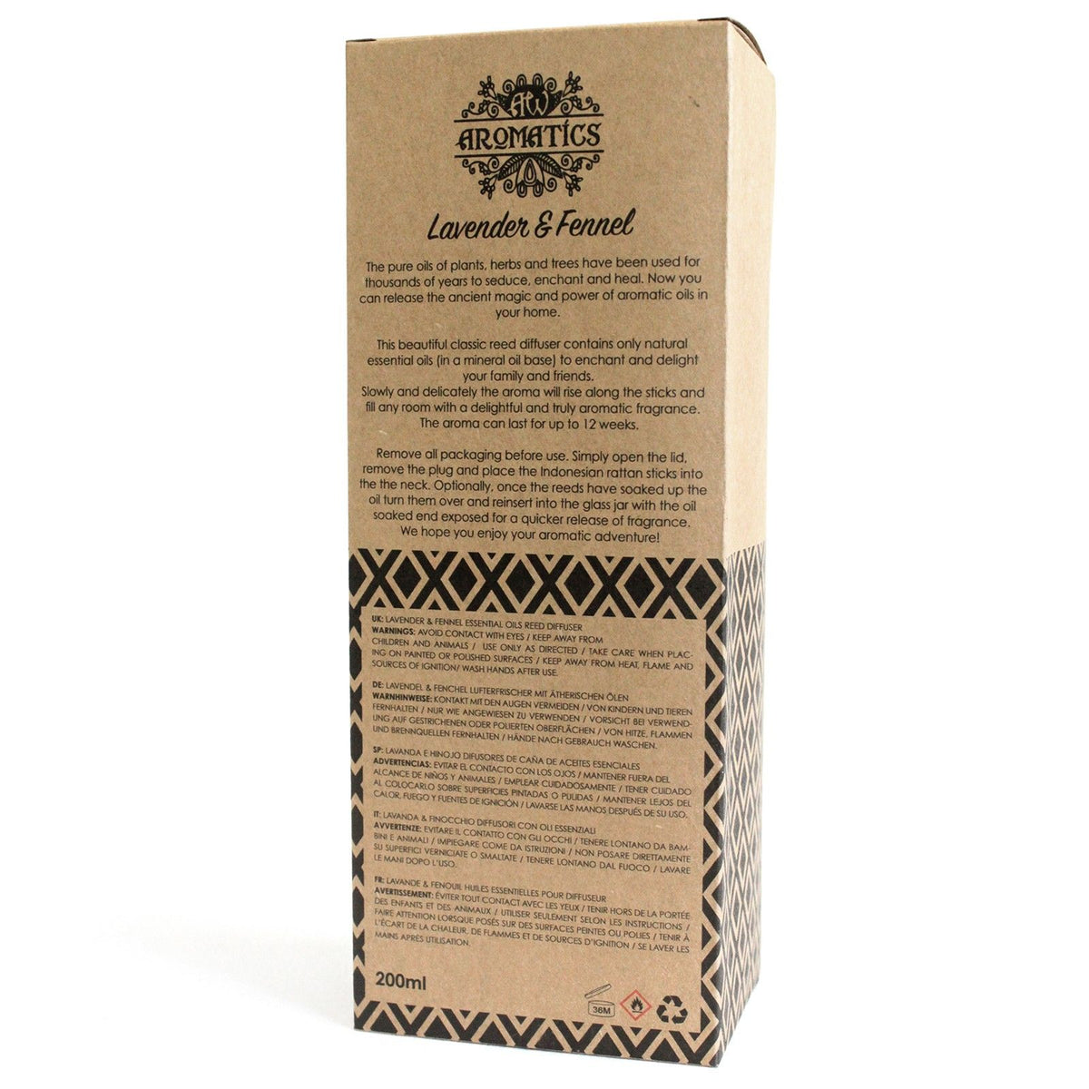 Lavender & Fennel Essential Oil Reed Diffuser 200ml – view 5