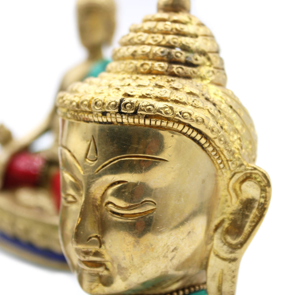 Brass Buddha Figure - Large Head - 11.5 cm – view 5