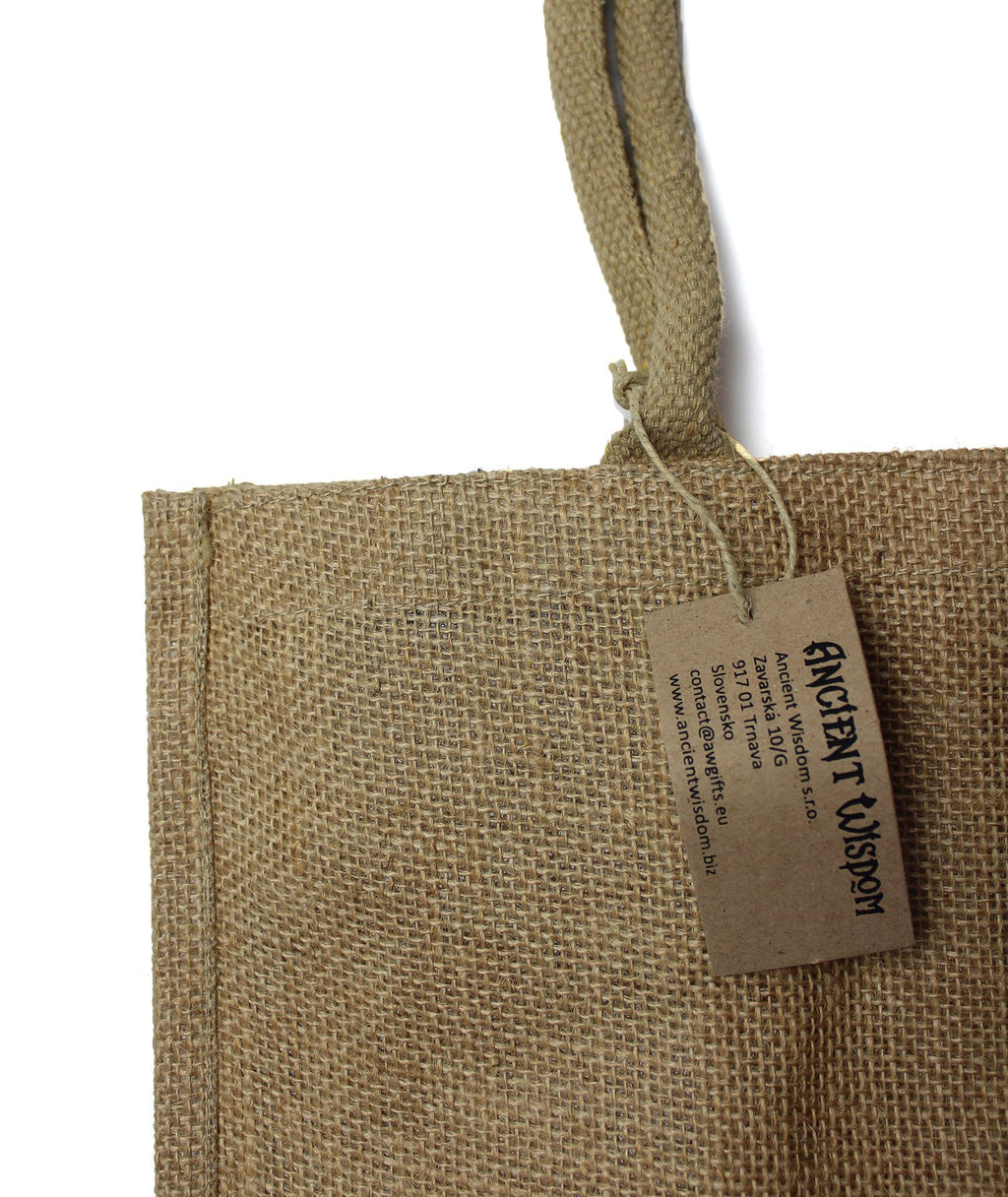 Large Jute Shopping Bag with Bottle Holders – view 4