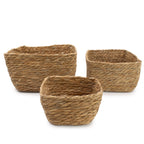 Seagrass Square Baskets, Natural, Set of 3 – view 4