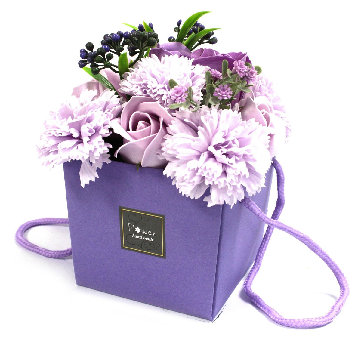 Soap Flower Bouquet - Lavender Rose & Carnation – view 2