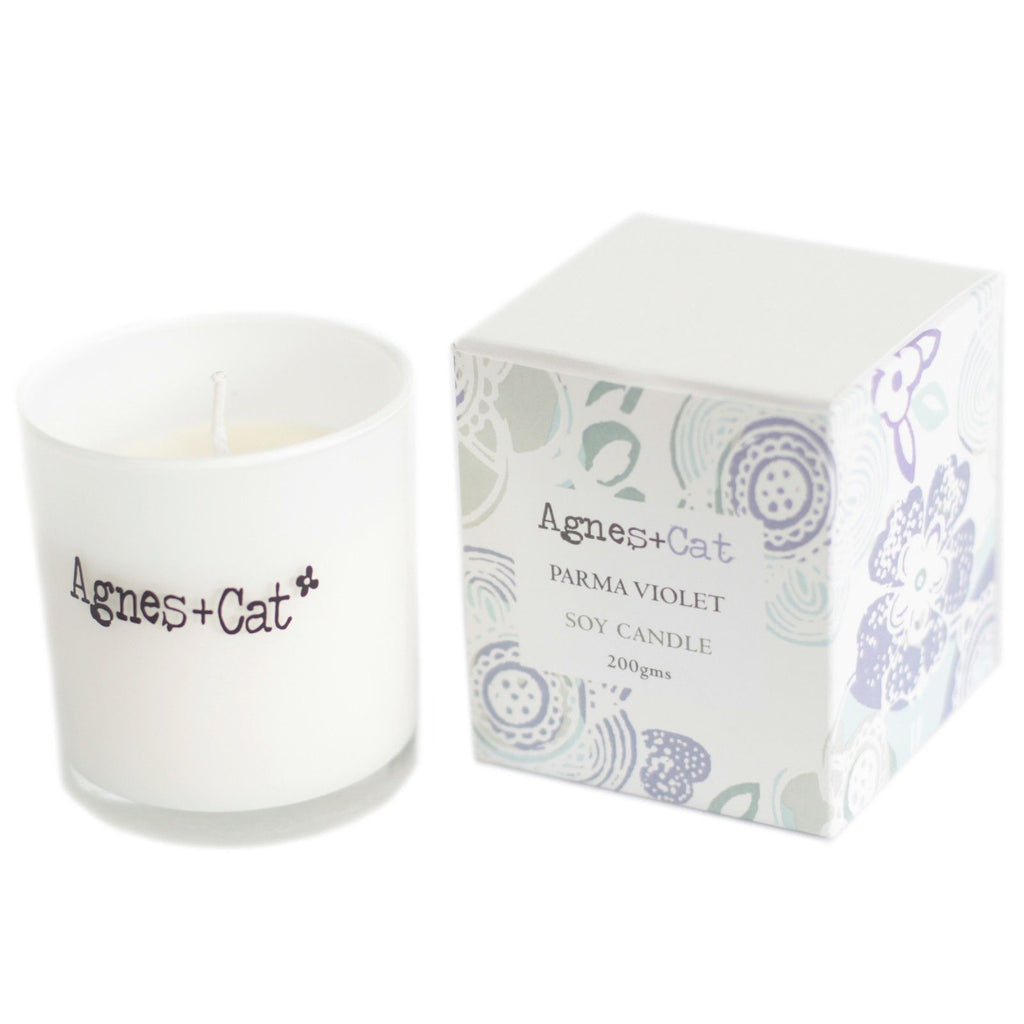 Agnes + Cat Soy Wax Votive Candle - Parma Violet