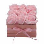 9 Pink Soap Roses Square Gift Box – view 2