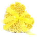 Set of 24 Soap Flower Heart Box - Yellow Roses – view 2