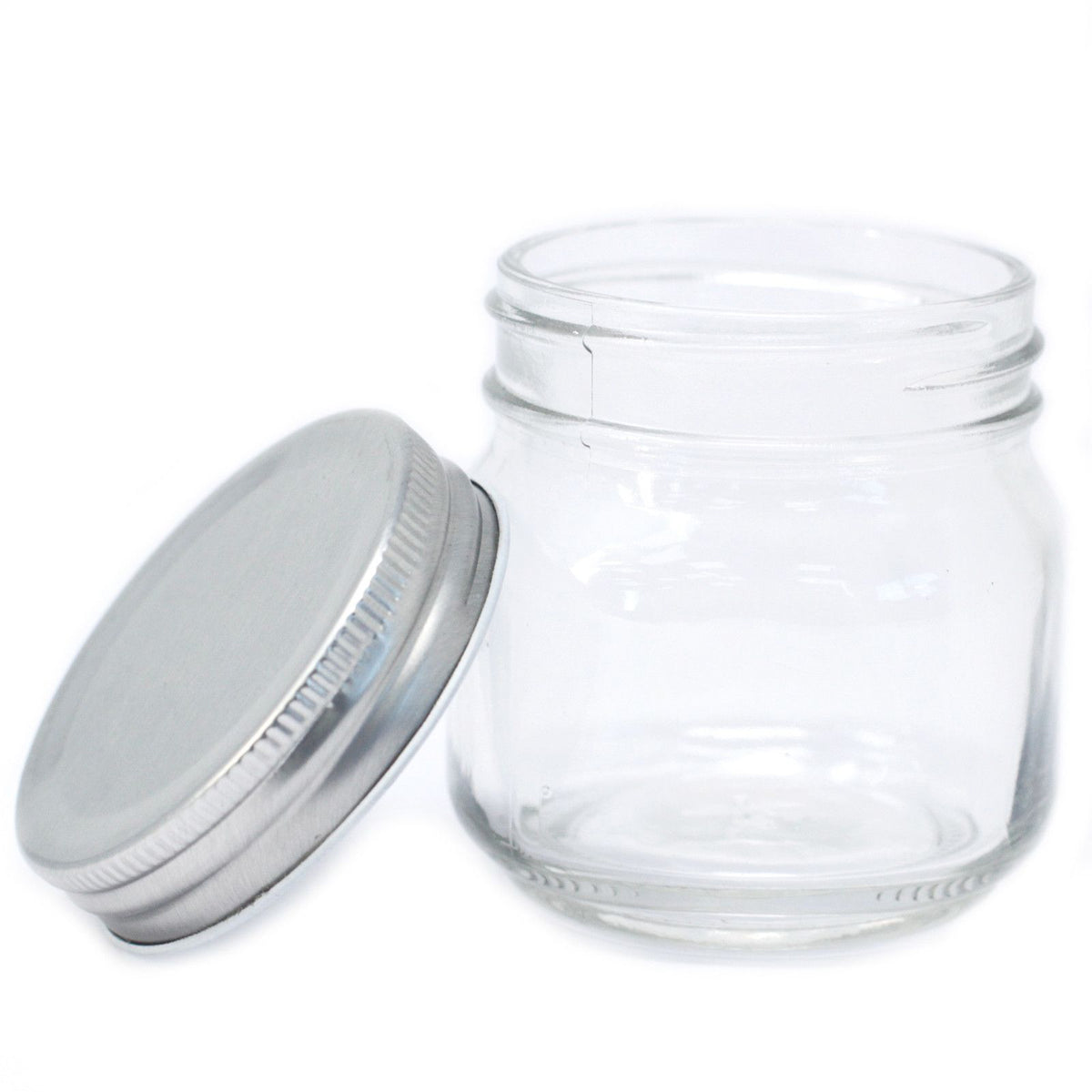 Squat Glass Jar - Four Sides with Lid