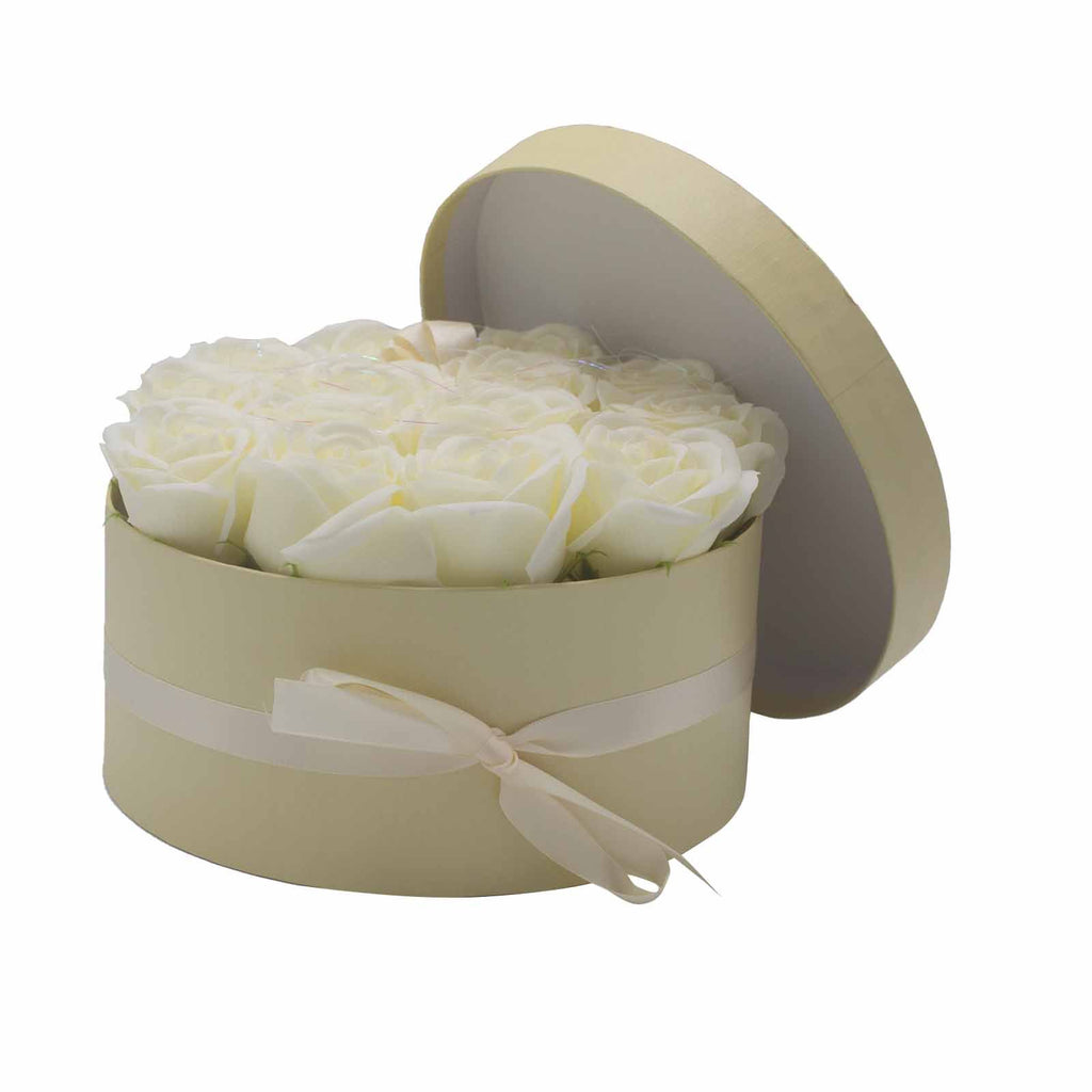 14 Cream Soap Roses Round Gift Box – view 8