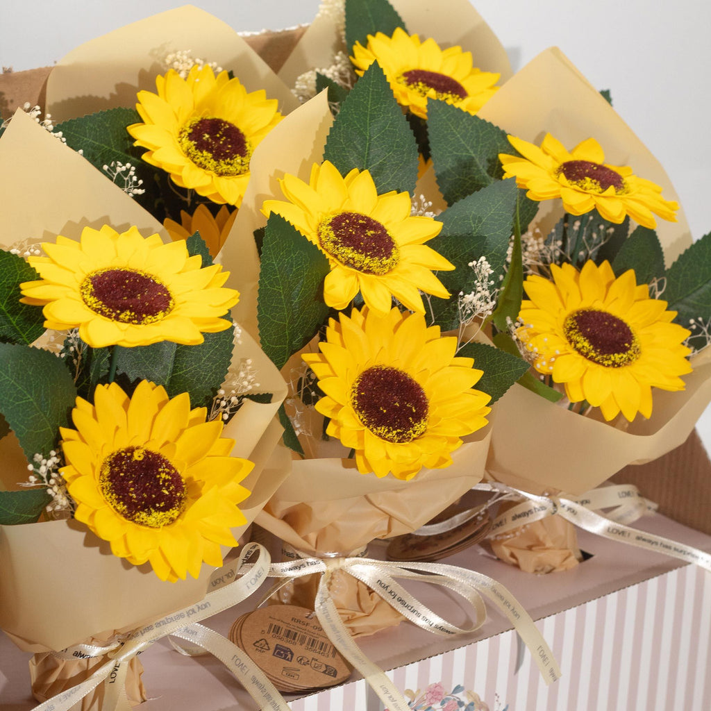 Two Sunflower Soap Flower Bouquet – view 3