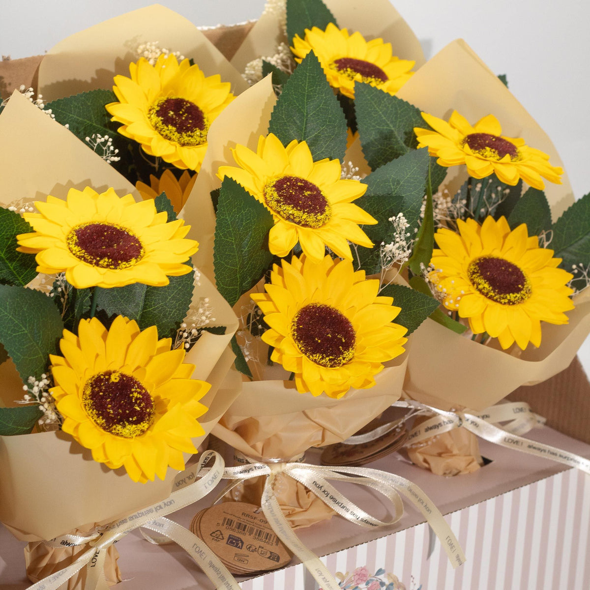 Two Sunflower Soap Flower Bouquet – view 3