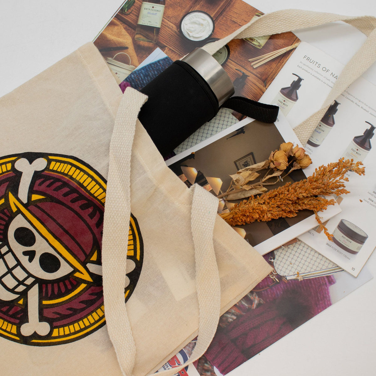 Nomad Sari Tote Bag - REBEL Graphic Print - Natural Cotton – view 8