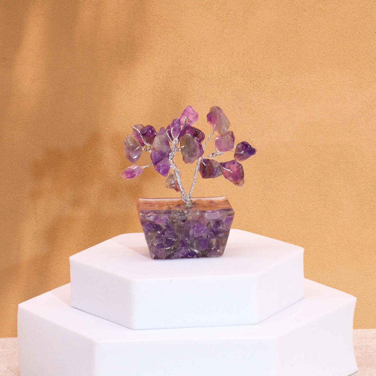 Mini Gemstone Tree on Orgonite Base, Amethyst