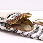 Black & White Natural Cotton Cross-Body Bag
