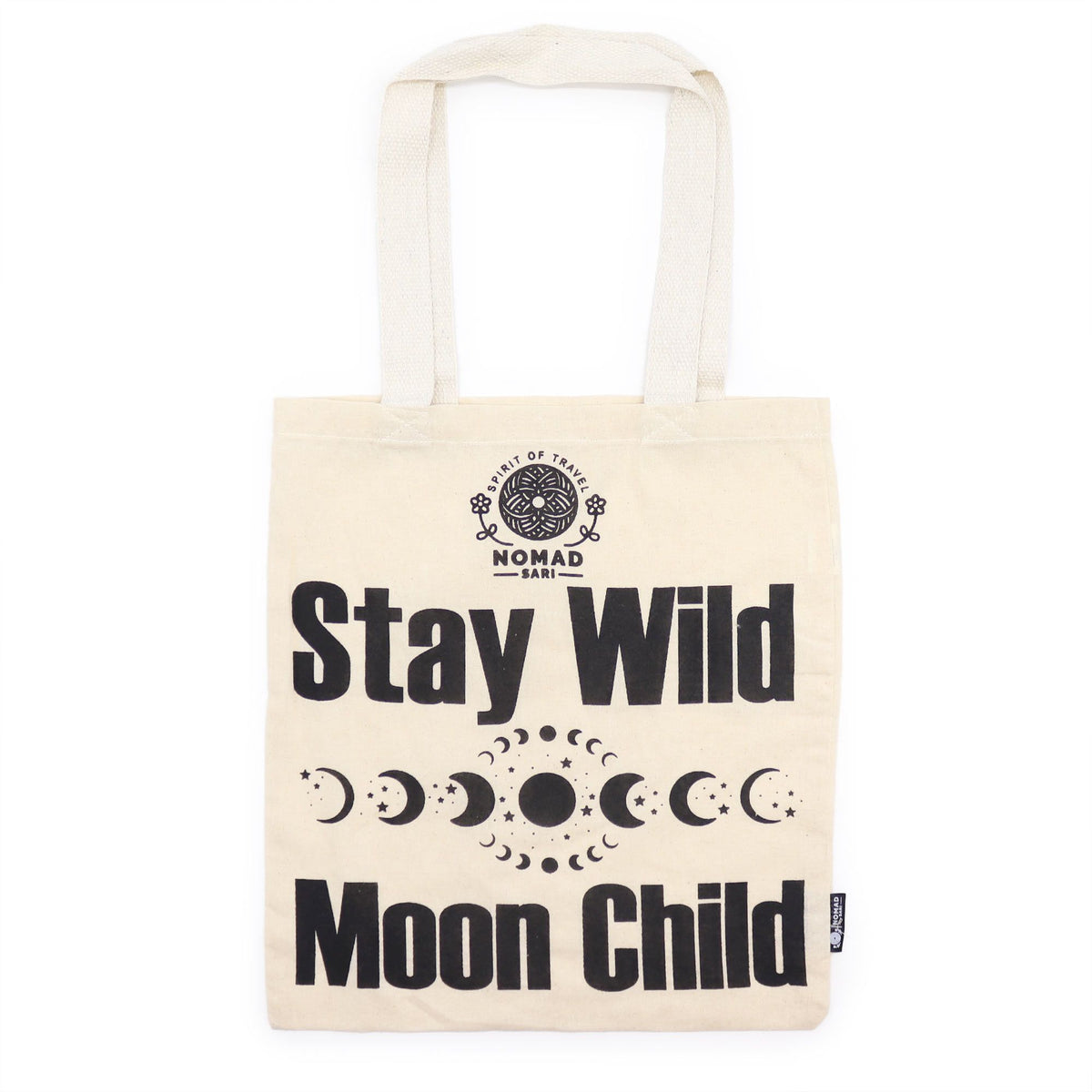 Nomad Sari Tote Bag - Stay Wild Moon Child - Natural Cotton – view 2