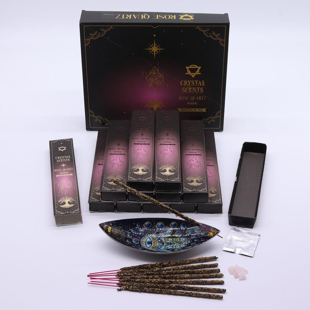 Rose Quartz Crystal Scents Smudge Incense Sticks - Rose – view 4