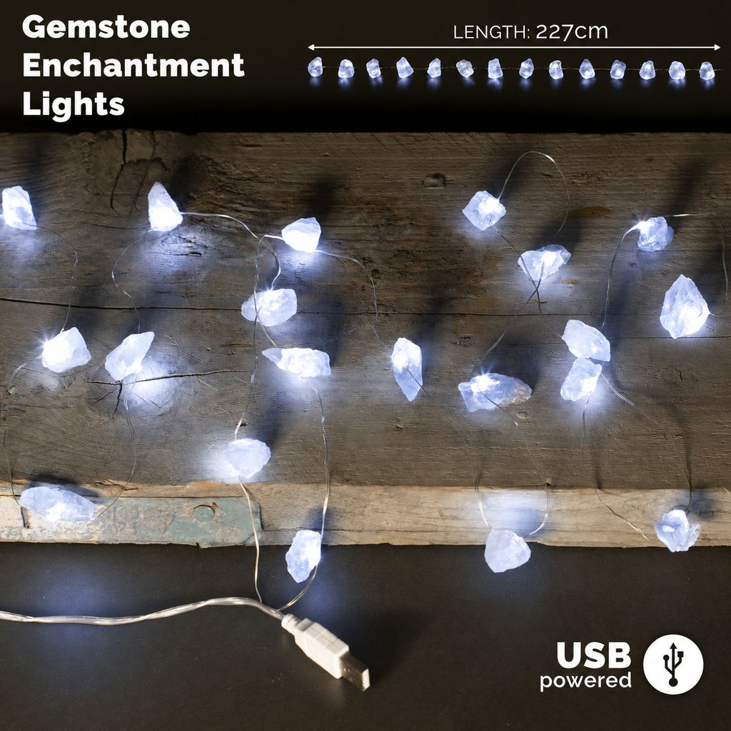 Rock Quartz Gemstone Enchantment Lights