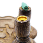 Small Mango Wood Backflow Burner - Brass Buddha – view 3