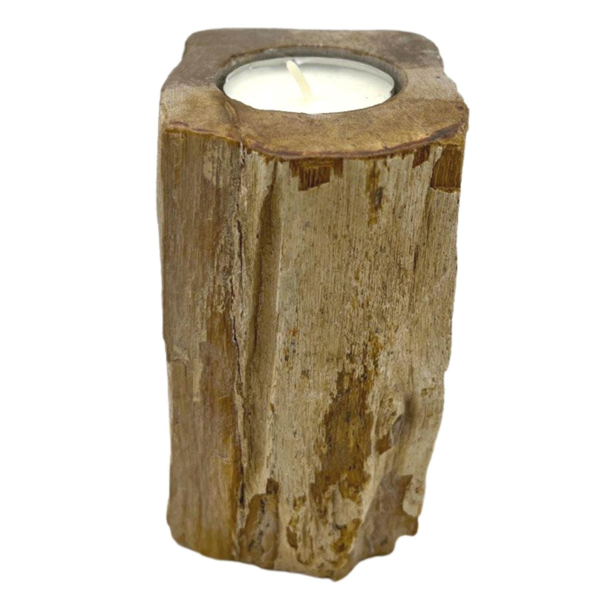 Petrified Wood Candle Holder - Single Tall – view 2