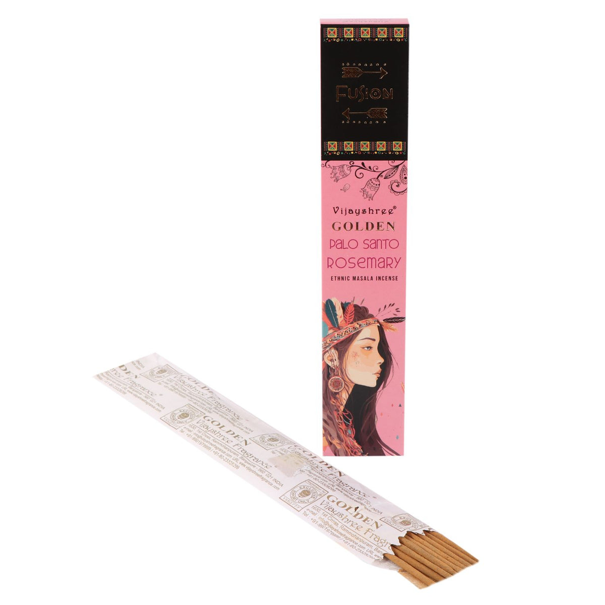 Golden Palo Santo and Rosemary Incense Sticks 15g – view 3