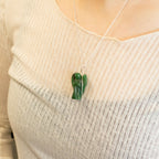 Green Aventurine Guardian Angel Gemstone Pendant – view 2
