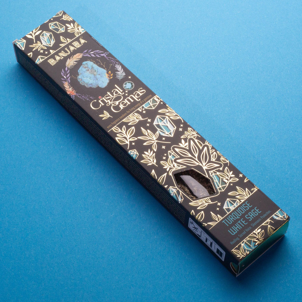 Banjara Crystal Gemas Incense Sticks - Turquoise White Sage – view 6