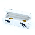 Whitewashed Mango Wood Incense Holder - Cone Smoke Box 15cm