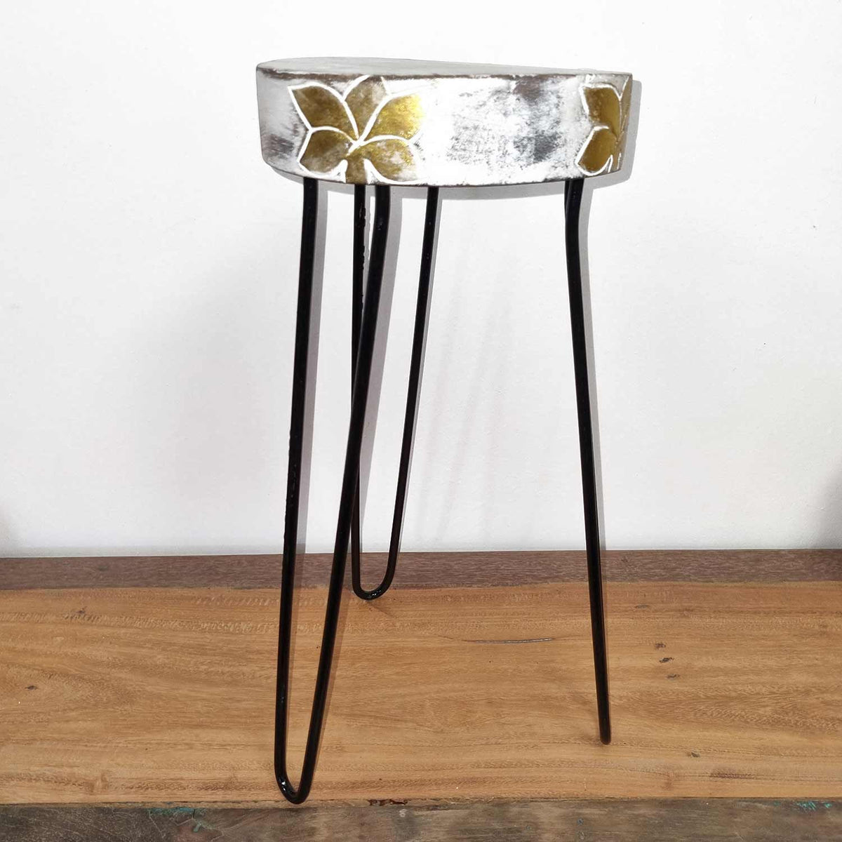 Albasia Wood Plant Stand - Whitewash – view 5