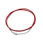 Faux Suede Pendant Cord 2.5mm x 55cm - Red – view 2