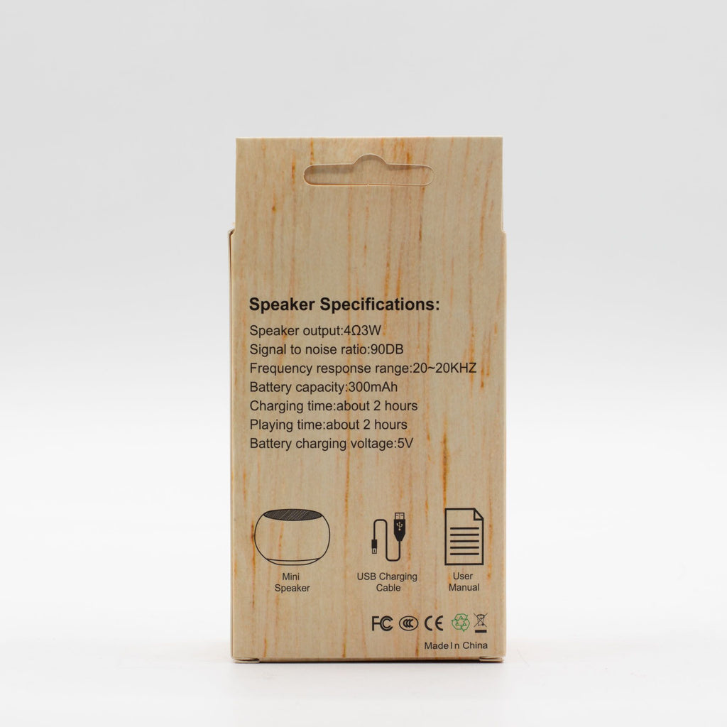 Wooden-Finish Mini Bluetooth Speaker, Mandala Grille – view 7