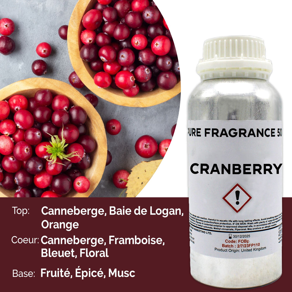 Cranberry Pure Fragrance Oil - 500ml – view 6