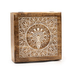 Extra Large Mango Wood Box, Moon Phase Goddess – view 3