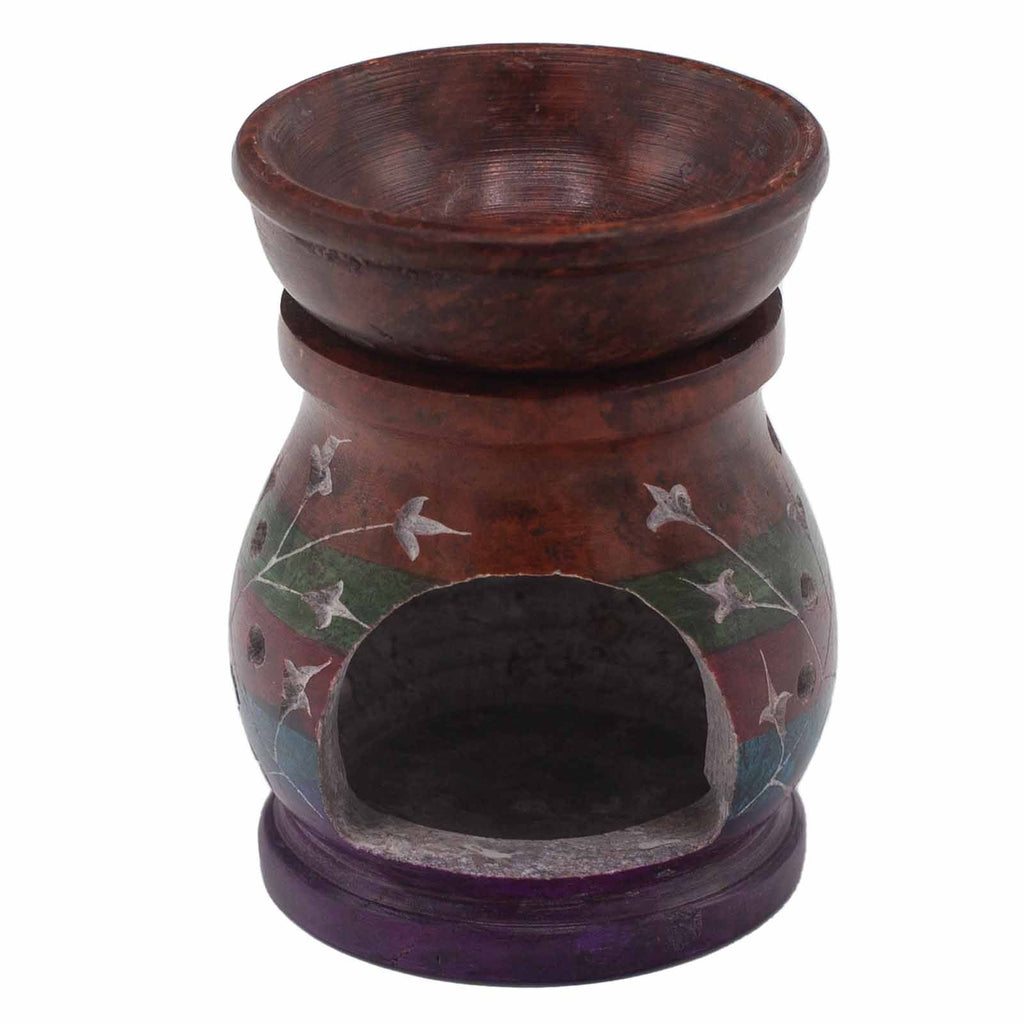 Soapstone Oil Burner 10cm - Hamsa Five Colours – view 3