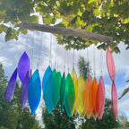 Recycled Rainbow Glass Wind Chime - Assorted Colours