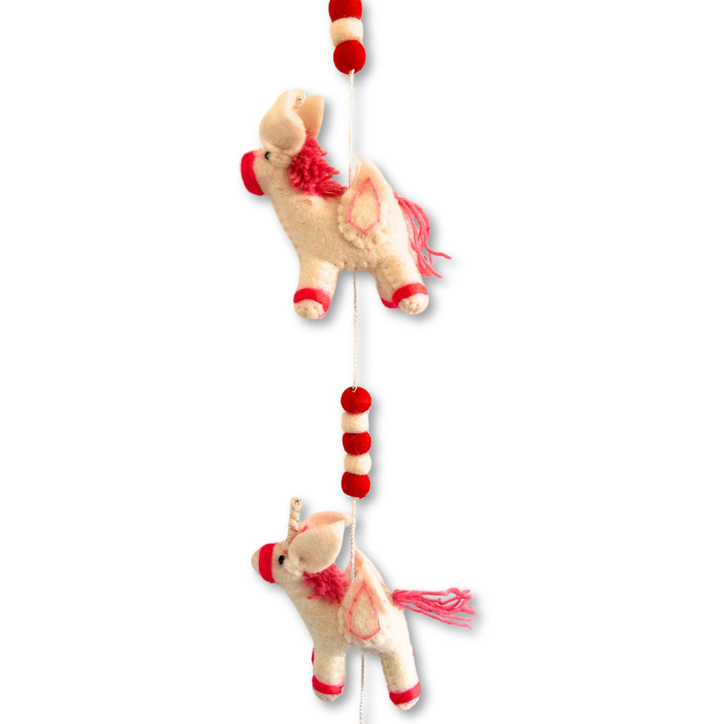 Felt Wall Hanging 110cm - Unicorns – view 2